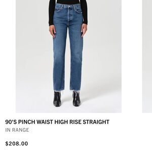 Agolde 90'S PINCH WAIST HIGH RISE STRAIGHT Blue Jeans
